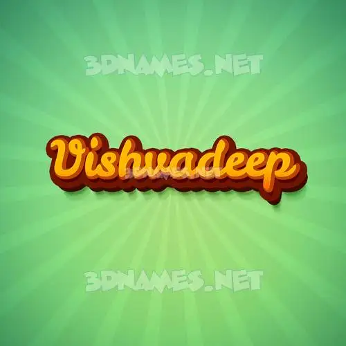 vishvadeep in Green Rays style - 3D name wallpaper