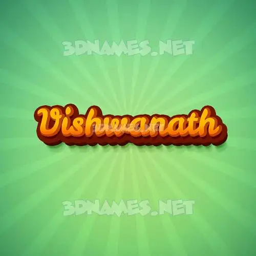 vishwanath in Green Rays style - 3D name wallpaper