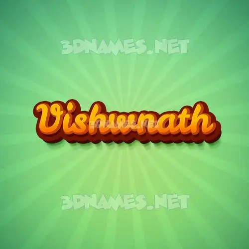 vishwnath in Green Rays style - 3D name wallpaper