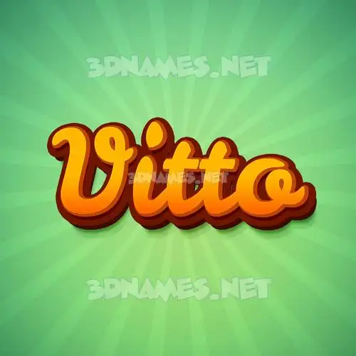 vitto in Green Rays style - 3D name wallpaper