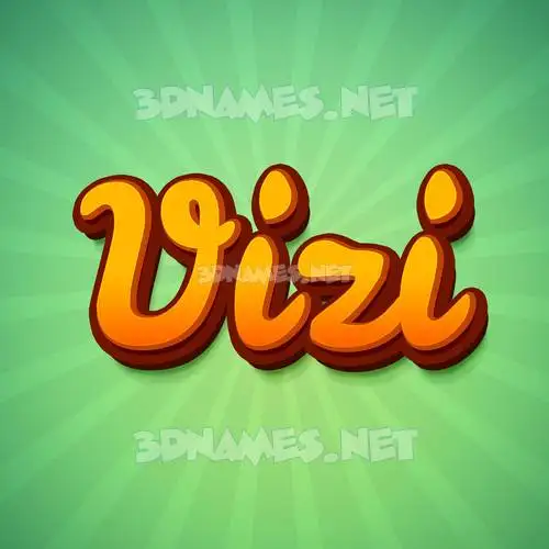 vizi in Green Rays style - 3D name wallpaper vizi in Green Rays style - 3D name wallpaper