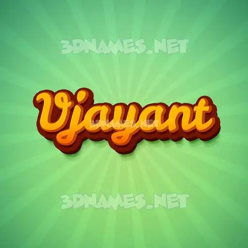 vjayant in Green Rays style - 3D name wallpaper