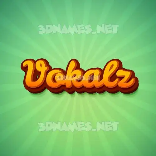 vokalz in Green Rays style - 3D name wallpaper vokalz in Green Rays style - 3D name wallpaper