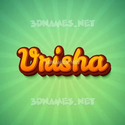 vrisha in Green Rays style - 3D name wallpaper