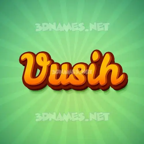 vusih in Green Rays style - 3D name wallpaper vusih in Green Rays style - 3D name wallpaper