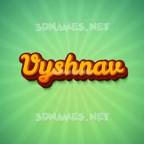 vyshnav in Green Rays style - 3D name wallpaper