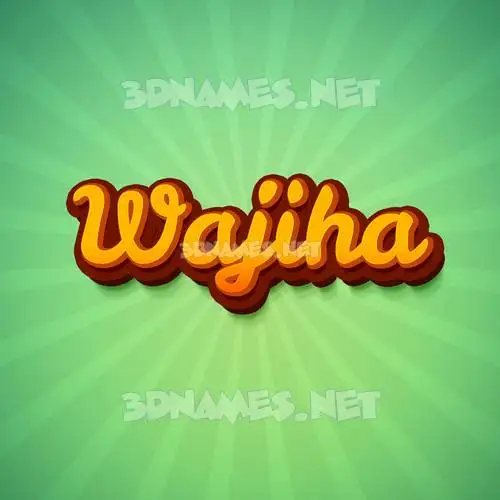 wajiha in Green Rays style - 3D name wallpaper wajiha in Green Rays style - 3D name wallpaper