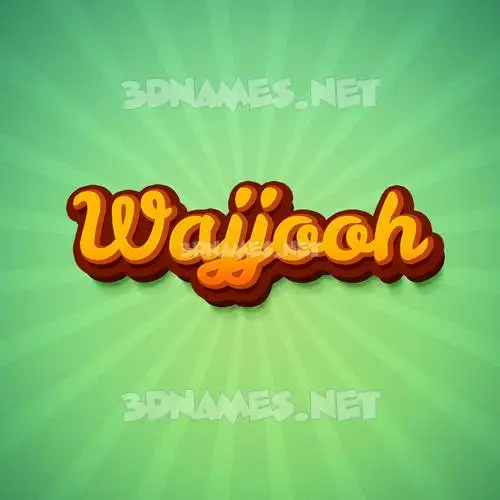 wajjooh in Green Rays style - 3D name wallpaper wajjooh in Green Rays style - 3D name wallpaper