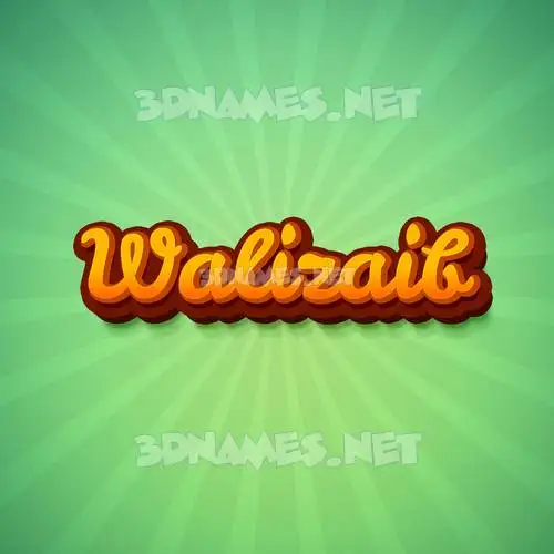 walizaib in Green Rays style - 3D name wallpaper walizaib in Green Rays style - 3D name wallpaper
