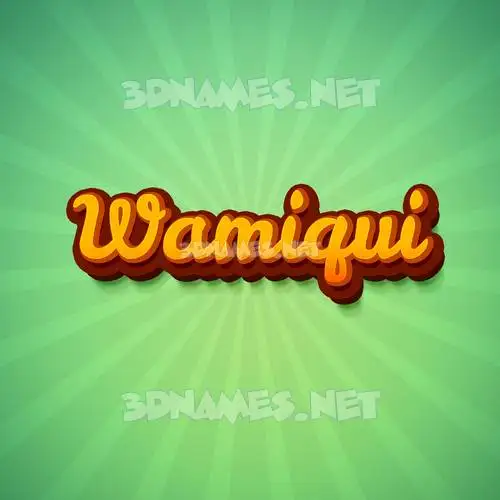 wamiqui in Green Rays style - 3D name wallpaper wamiqui in Green Rays style - 3D name wallpaper