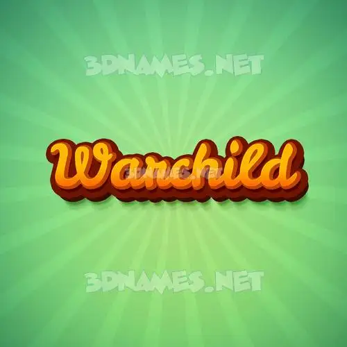 warchild in Green Rays style - 3D name wallpaper warchild in Green Rays style - 3D name wallpaper
