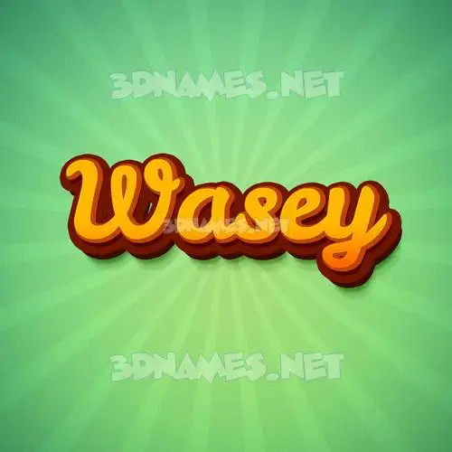 wasey in Green Rays style - 3D name wallpaper wasey in Green Rays style - 3D name wallpaper