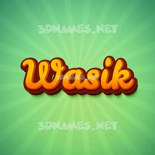 wasik in Green Rays style - 3D name wallpaper wasik in Green Rays style - 3D name wallpaper