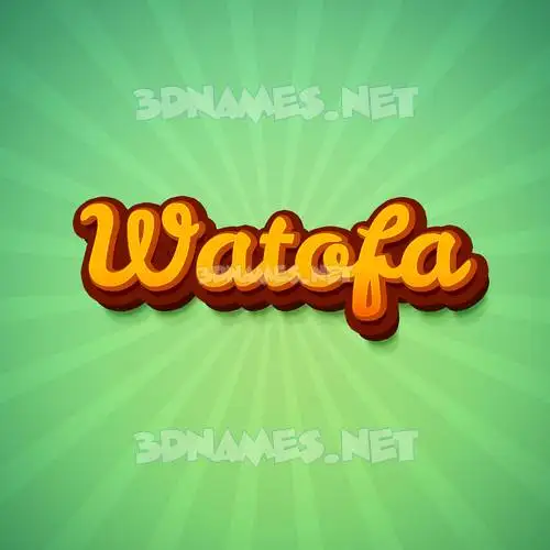 watofa in Green Rays style - 3D name wallpaper