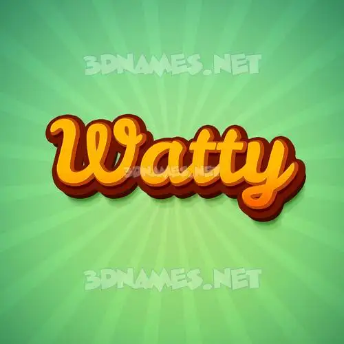 watty in Green Rays style - 3D name wallpaper watty in Green Rays style - 3D name wallpaper