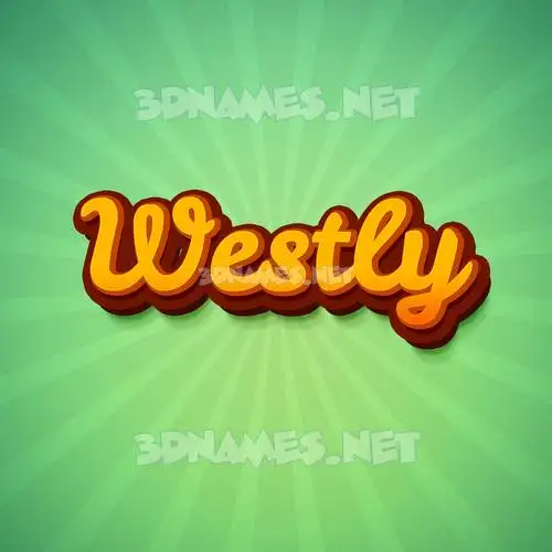 westly in Green Rays style - 3D name wallpaper