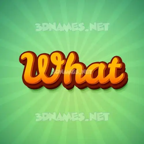 what in Green Rays style - 3D name wallpaper