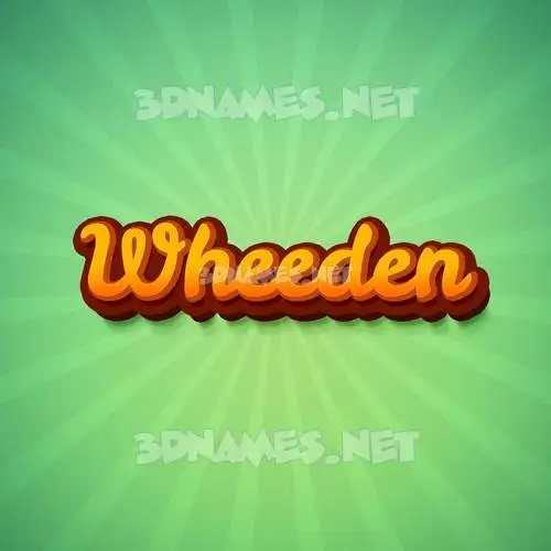 wheeden in Green Rays style - 3D name wallpaper wheeden in Green Rays style - 3D name wallpaper
