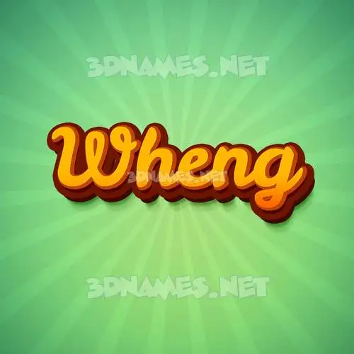 wheng in Green Rays style - 3D name wallpaper