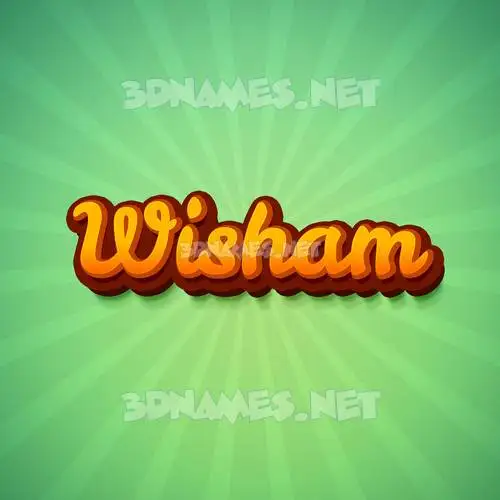 wisham in Green Rays style - 3D name wallpaper wisham in Green Rays style - 3D name wallpaper