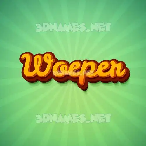 woeper in Green Rays style - 3D name wallpaper woeper in Green Rays style - 3D name wallpaper
