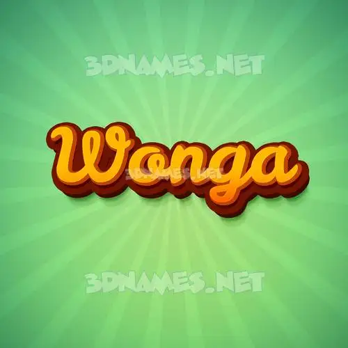 wonga in Green Rays style - 3D name wallpaper wonga in Green Rays style - 3D name wallpaper