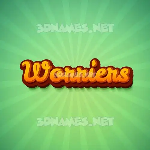 worriers in Green Rays style - 3D name wallpaper worriers in Green Rays style - 3D name wallpaper