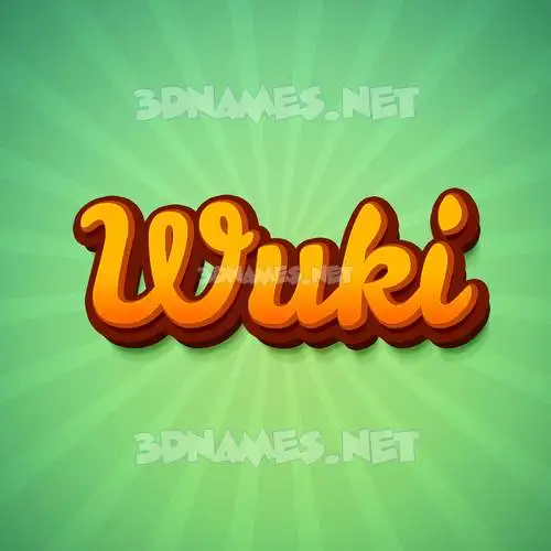 wuki in Green Rays style - 3D name wallpaper wuki in Green Rays style - 3D name wallpaper