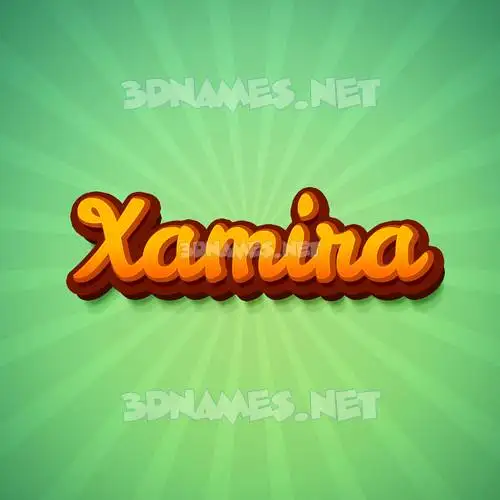 xamira in Green Rays style - 3D name wallpaper