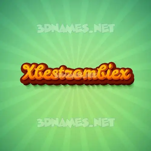 xbestzombiex in Green Rays style - 3D name wallpaper xbestzombiex in Green Rays style - 3D name wallpaper