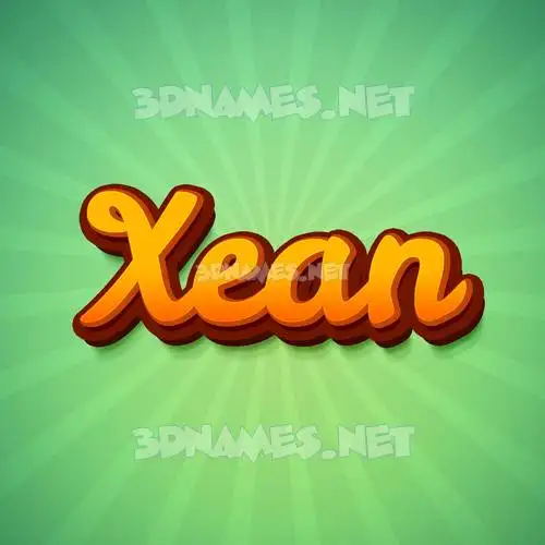 xean in Green Rays style - 3D name wallpaper xean in Green Rays style - 3D name wallpaper