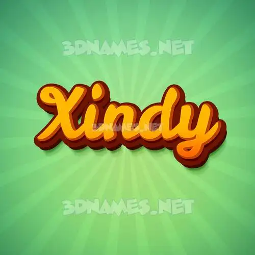 xindy in Green Rays style - 3D name wallpaper