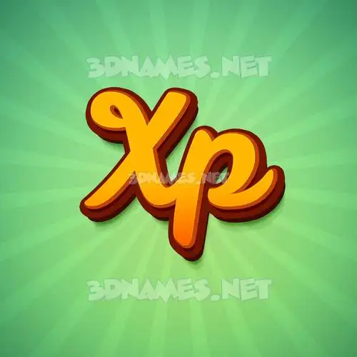 xp in Green Rays style - 3D name wallpaper xp in Green Rays style - 3D name wallpaper