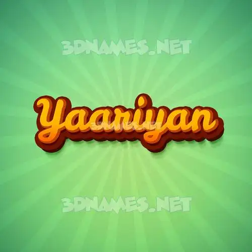 yaariyan in Green Rays style - 3D name wallpaper