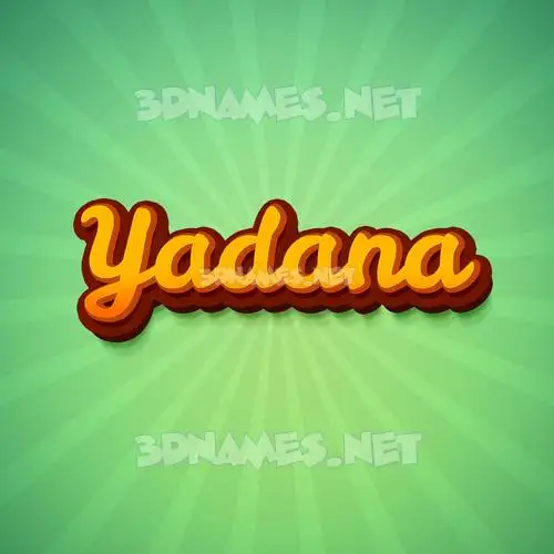 yadana in Green Rays style - 3D name wallpaper