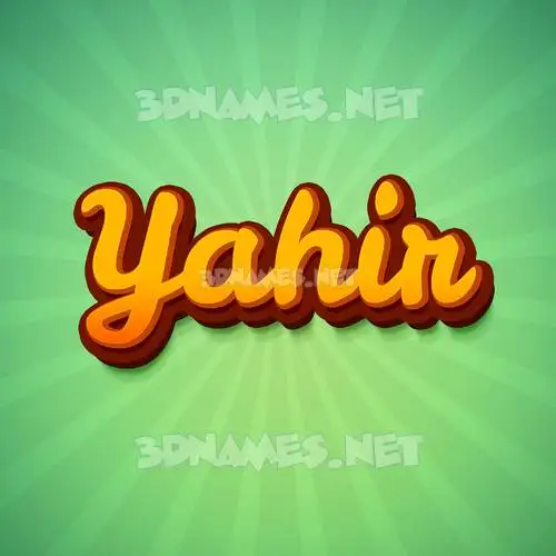 yahir in Green Rays style - 3D name wallpaper