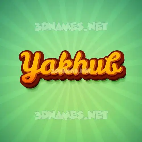 yakhub in Green Rays style - 3D name wallpaper yakhub in Green Rays style - 3D name wallpaper