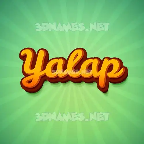 yalap in Green Rays style - 3D name wallpaper