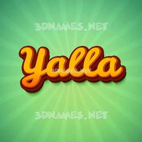 yalla in Green Rays style - 3D name wallpaper yalla in Green Rays style - 3D name wallpaper
