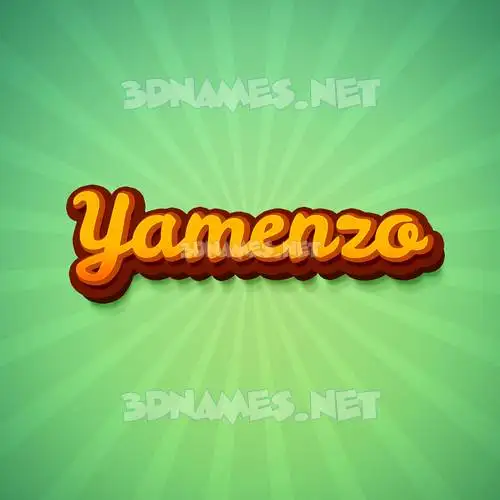 yamenzo in Green Rays style - 3D name wallpaper