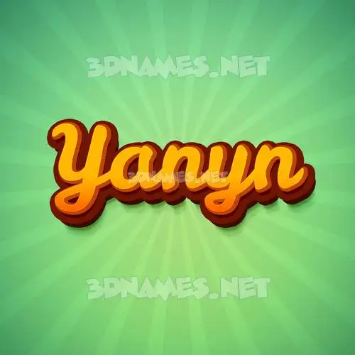 yanyn in Green Rays style - 3D name wallpaper yanyn in Green Rays style - 3D name wallpaper