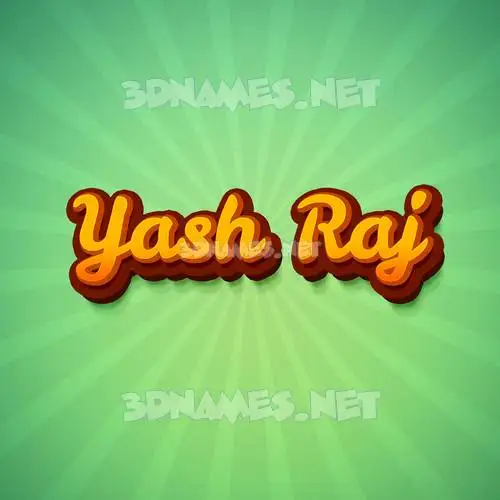 yash raj in Green Rays style - 3D name wallpaper