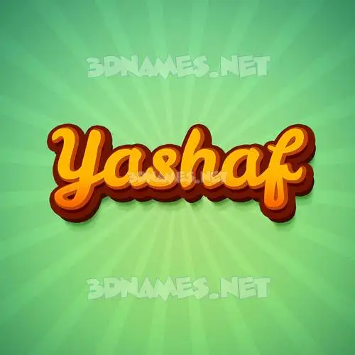 yashaf in Green Rays style - 3D name wallpaper