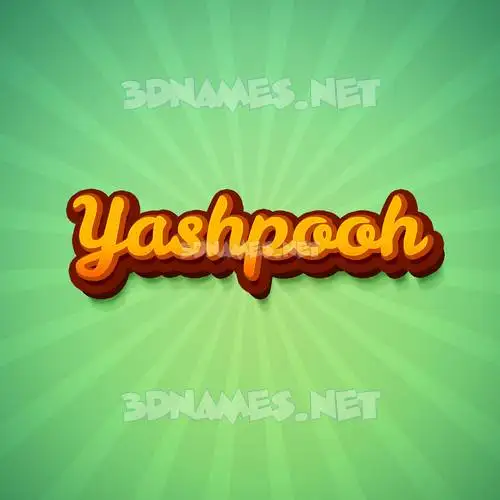 yashpooh in Green Rays style - 3D name wallpaper