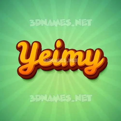 yeimy in Green Rays style - 3D name wallpaper