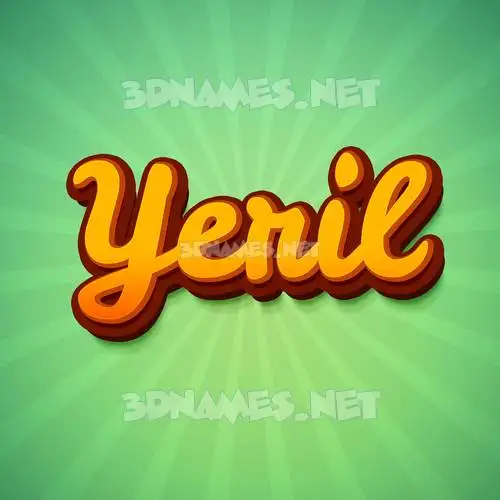 yeril in Green Rays style - 3D name wallpaper yeril in Green Rays style - 3D name wallpaper