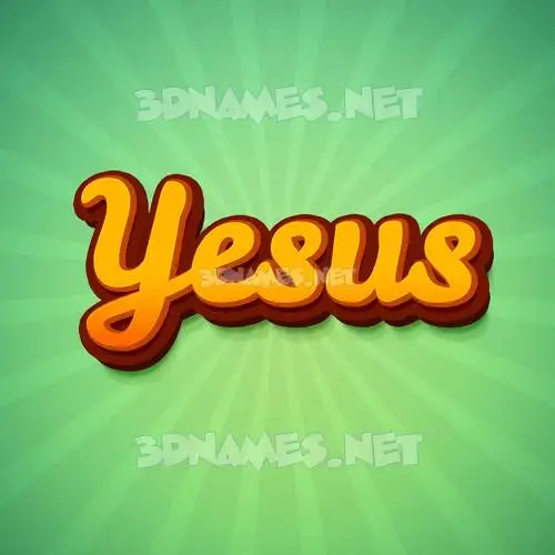 yesus in Green Rays style - 3D name wallpaper yesus in Green Rays style - 3D name wallpaper
