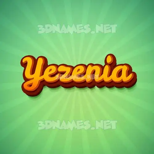 yezenia in Green Rays style - 3D name wallpaper yezenia in Green Rays style - 3D name wallpaper