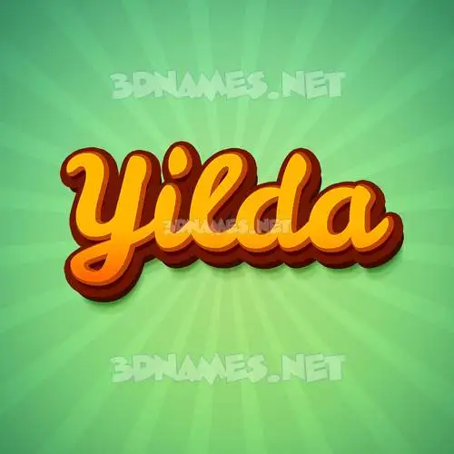 yilda in Green Rays style - 3D name wallpaper yilda in Green Rays style - 3D name wallpaper