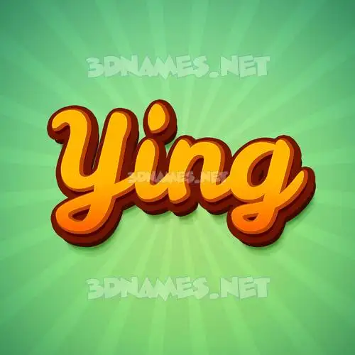 ying in Green Rays style - 3D name wallpaper